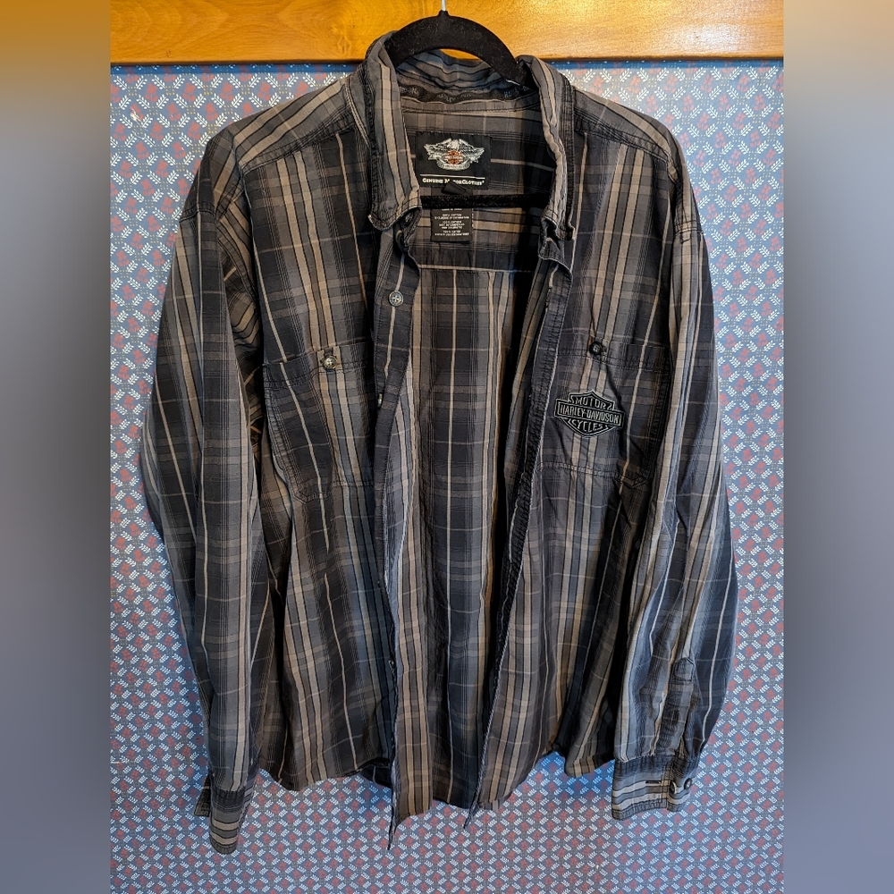 Men's Harley Davidson Long Sleeve Button Up